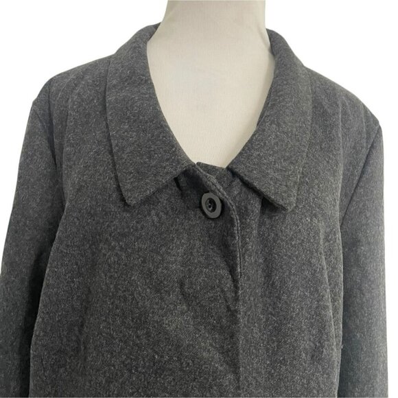 NEW WinterSilks Size XL Jacket Blazer Gray Button Down Collared - Picture 2 of 7